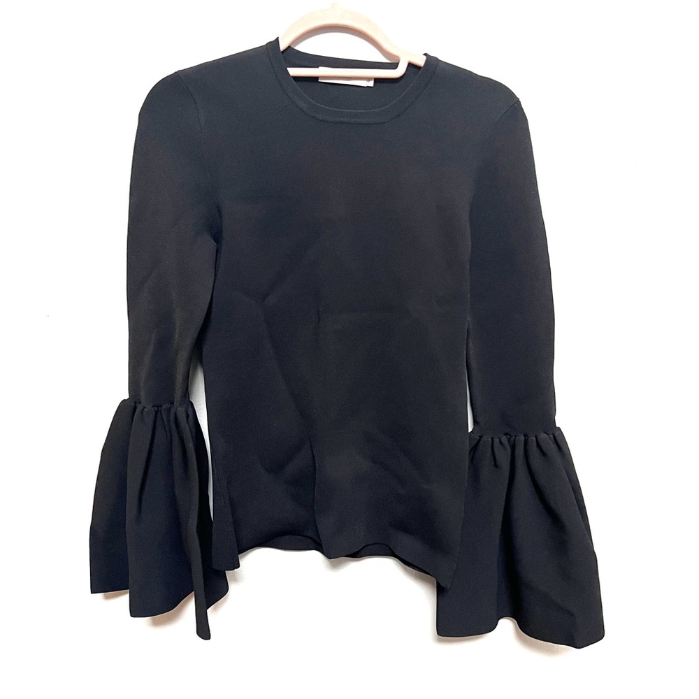 Suistudio Black Cooper Bell Sleeve Top